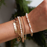 Pearl and Chain Link Bracelet