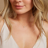 Diamond Bezel Cross Necklace