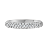 Three Row Pave Diamond Band