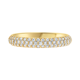 Three Row Pave Diamond Band