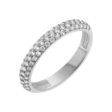 Three Row Pave Diamond Band