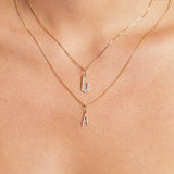 Diamond Gothic Old English Initial Charm
