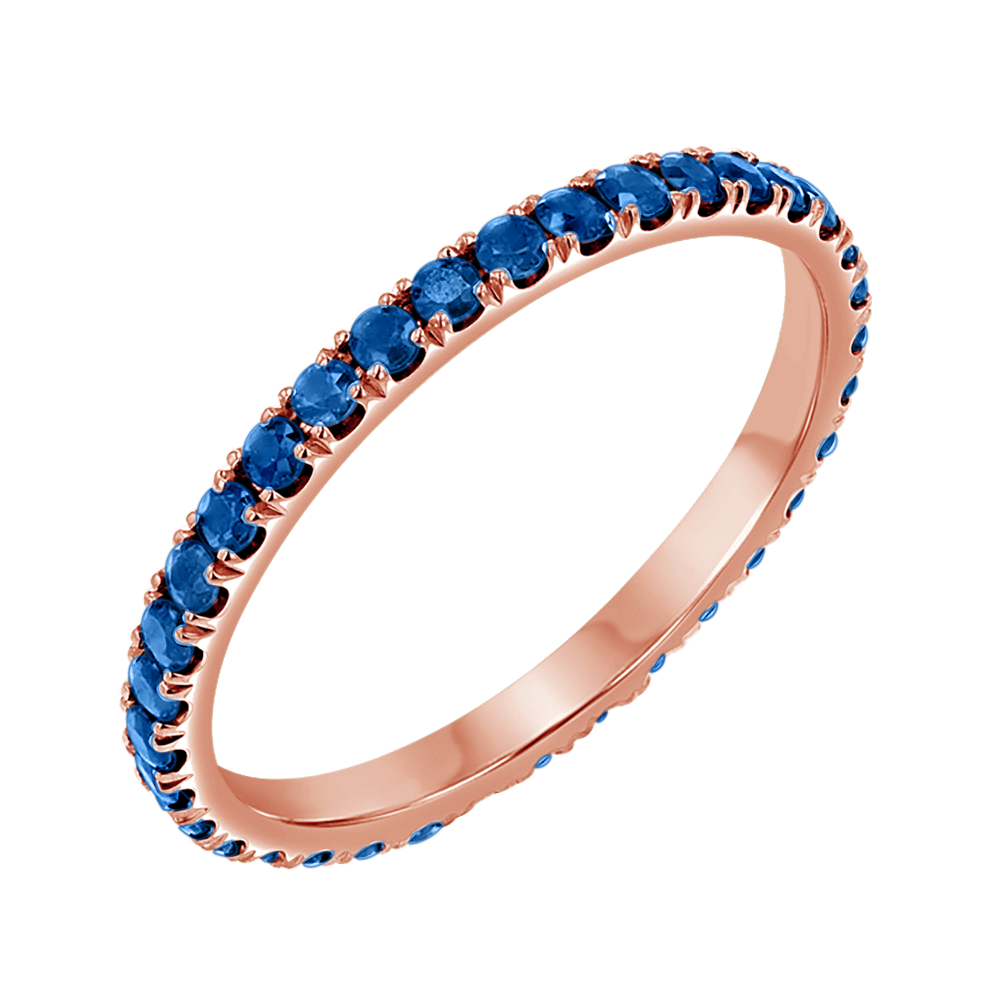Blue Sapphire Eternity Band