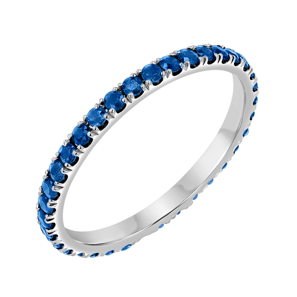 Blue Sapphire Eternity Band