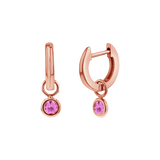 Gemstone Drop Huggies Hoops
