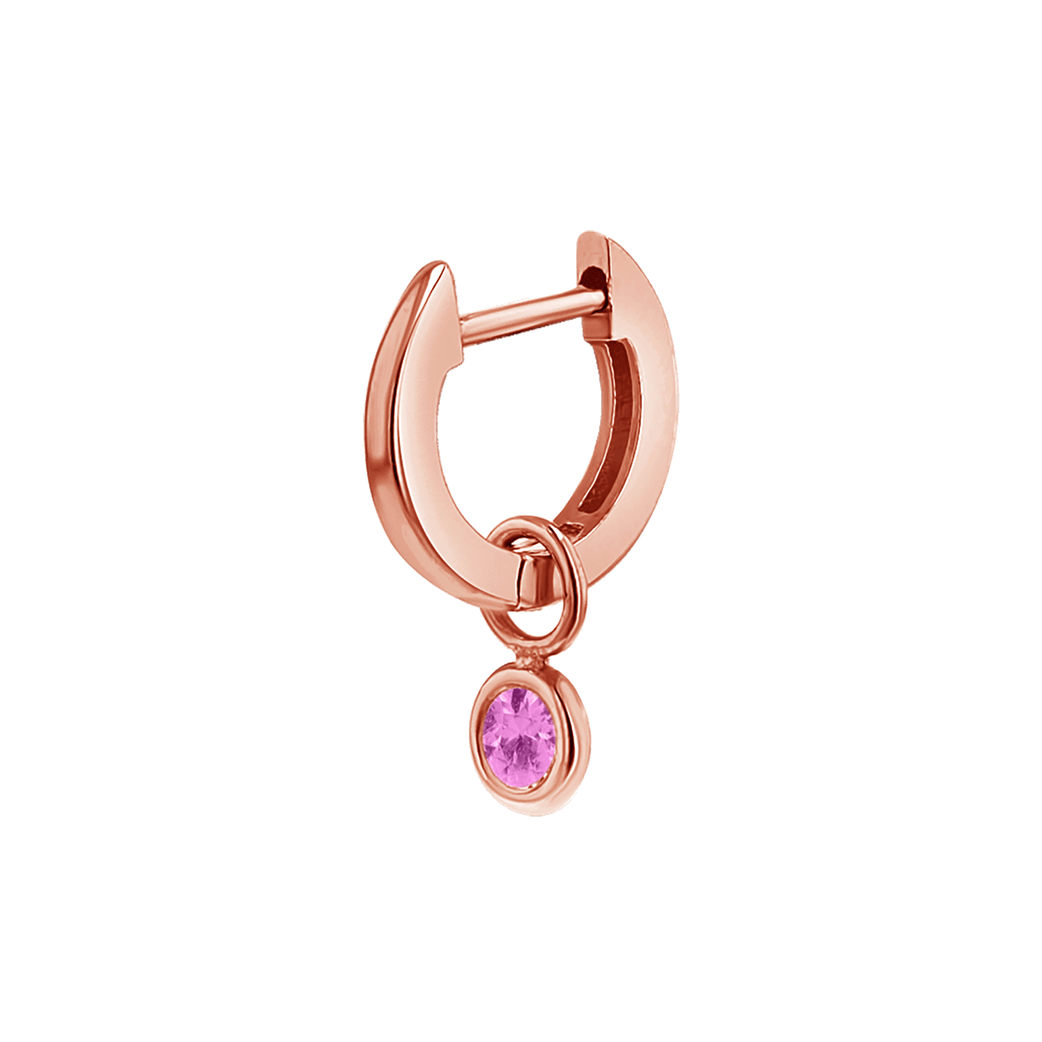 Gemstone Drop Huggies Hoops