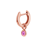Gemstone Drop Huggies Hoops
