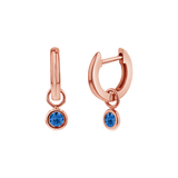 Gemstone Drop Huggies Hoops