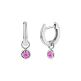 Gemstone Drop Huggies Hoops