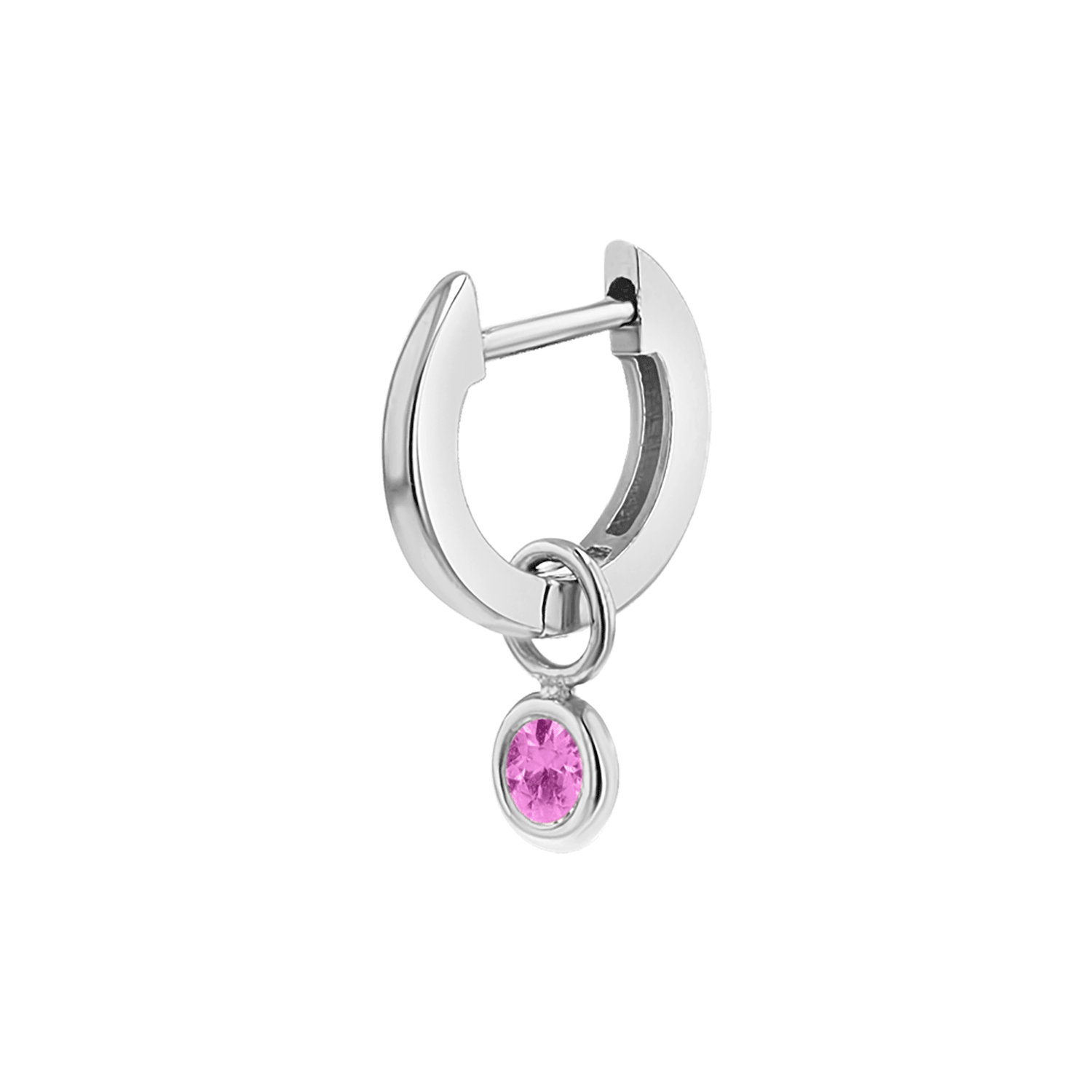 Gemstone Drop Huggies Hoops