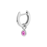 Gemstone Drop Huggies Hoops