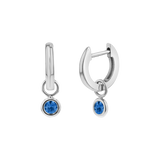 Gemstone Drop Huggies Hoops