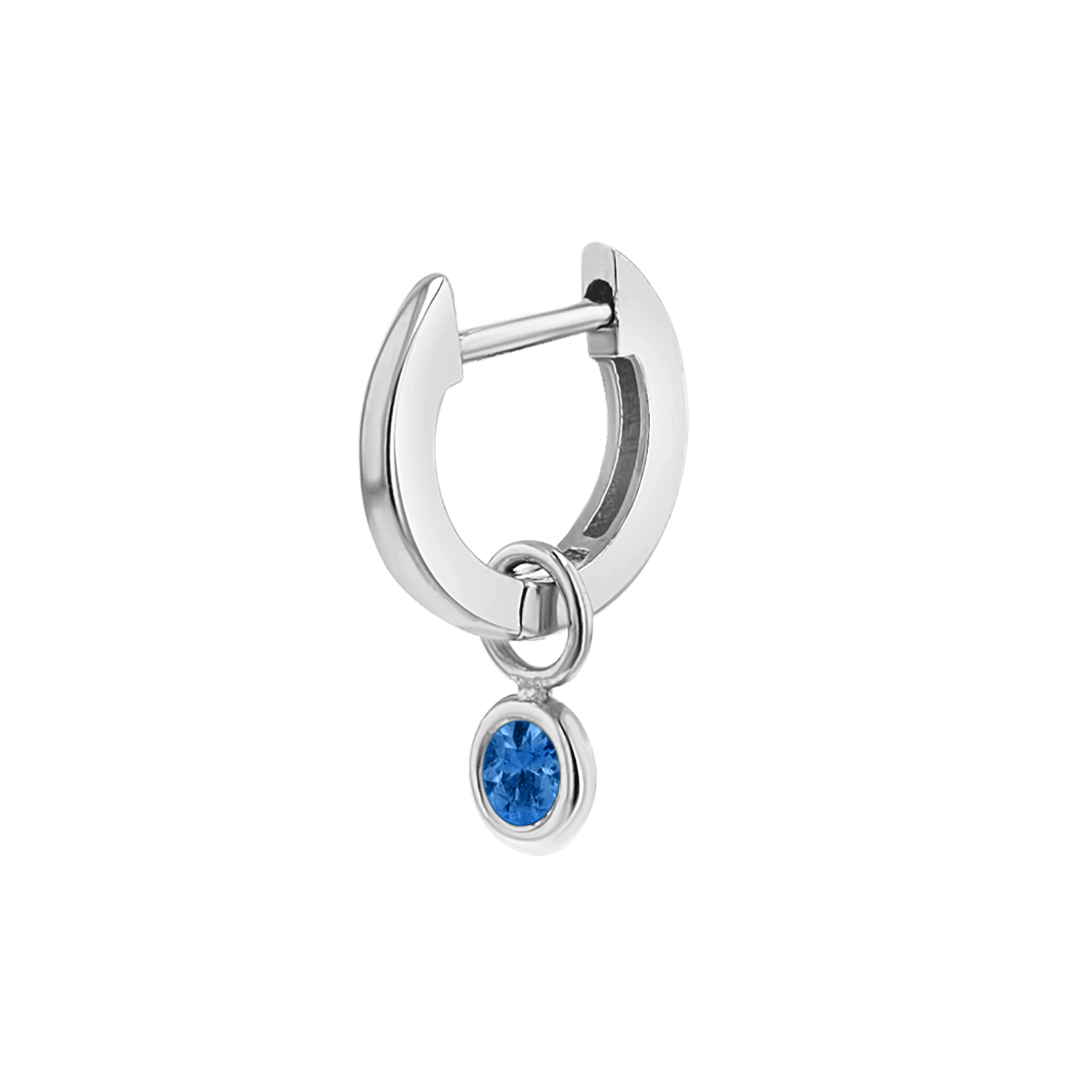 Gemstone Drop Huggies Hoops