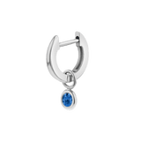 Gemstone Drop Huggies Hoops