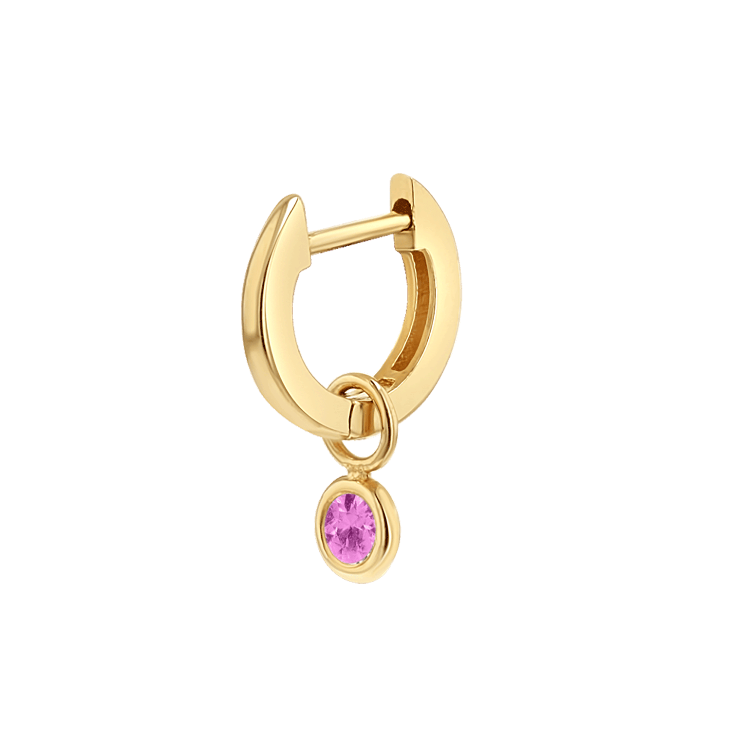 Gemstone Drop Huggies Hoops