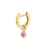 Gemstone Drop Huggies Hoops