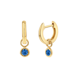 Gemstone Drop Huggies Hoops