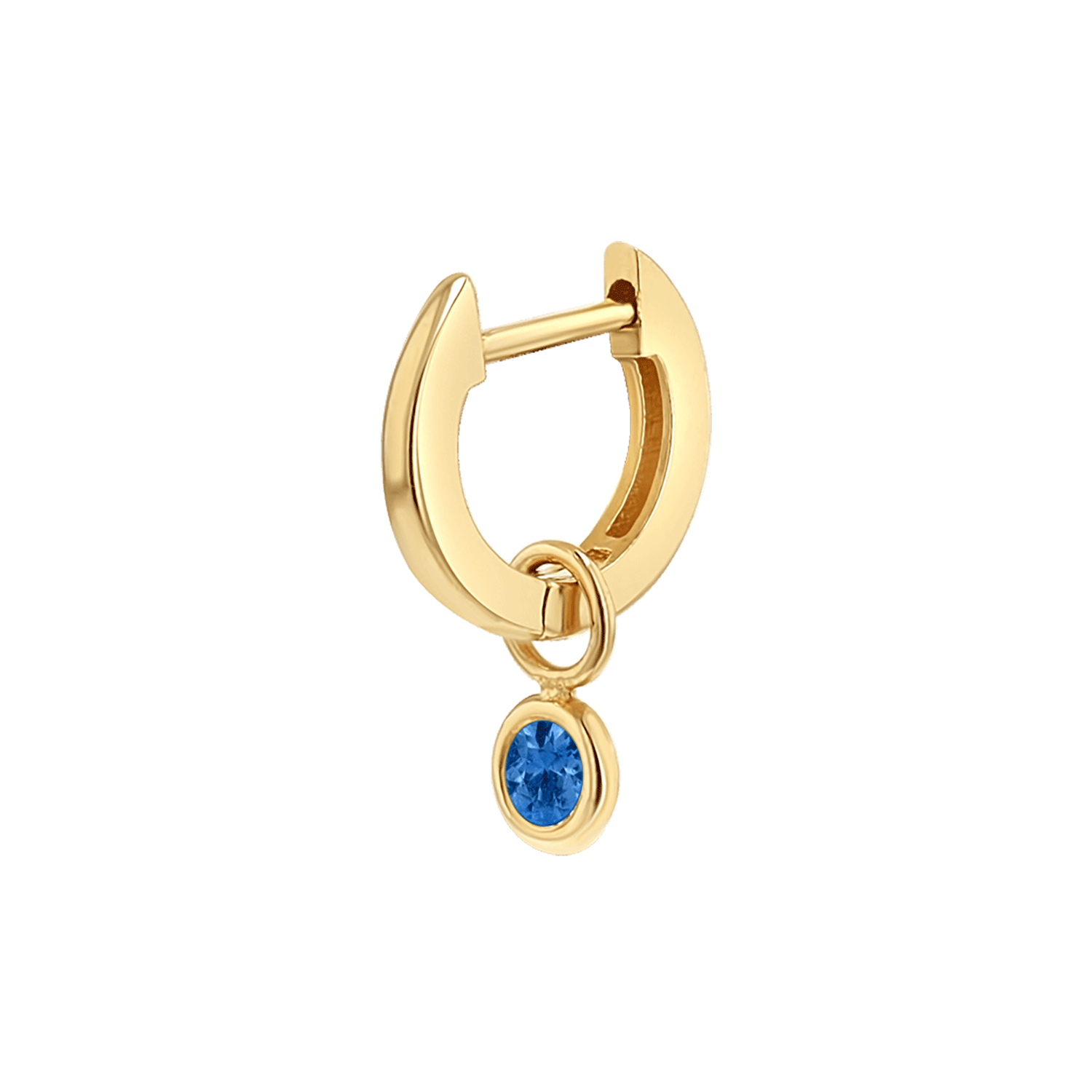 Gemstone Drop Huggies Hoops