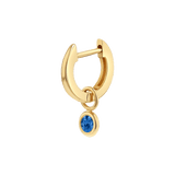 Gemstone Drop Huggies Hoops