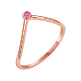 Wishbone Birthstone Ring