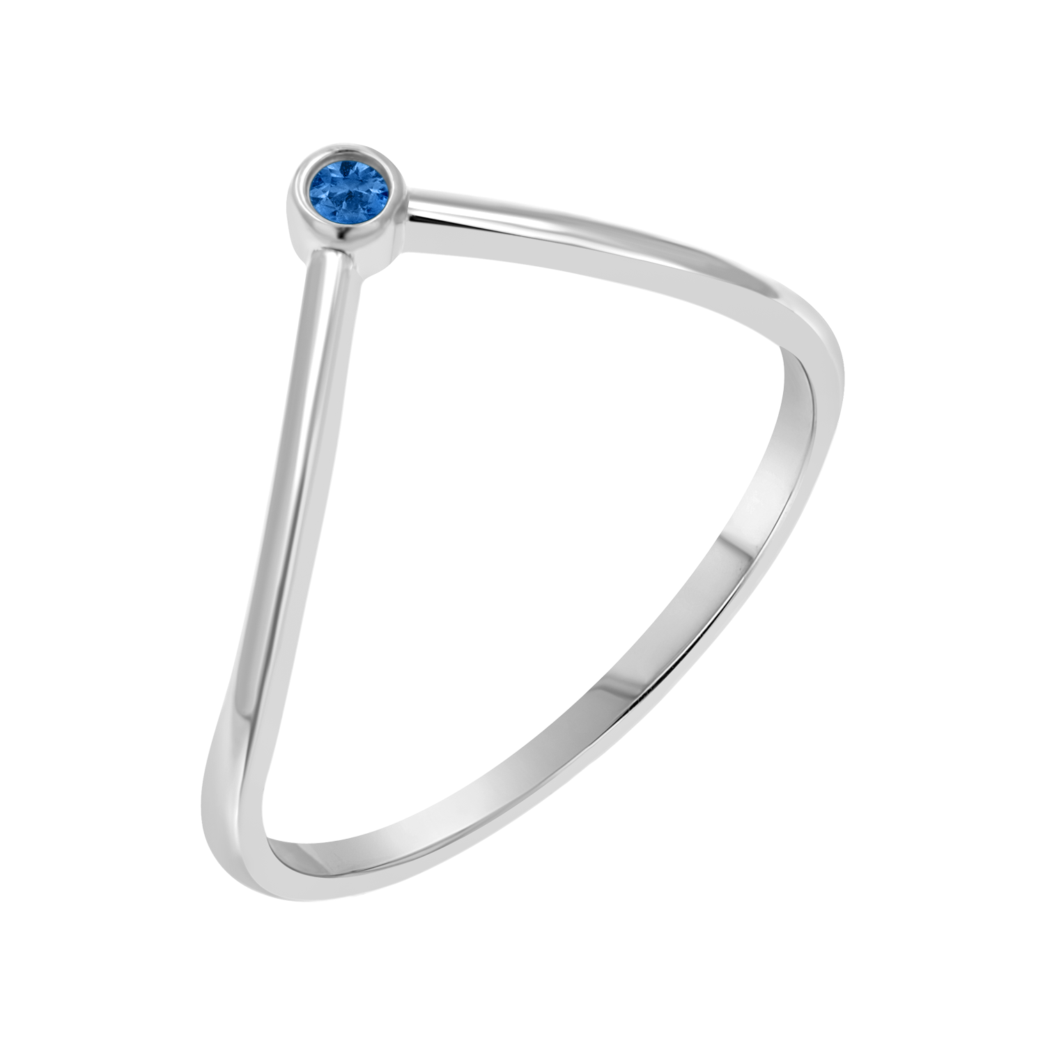 Wishbone Birthstone Ring