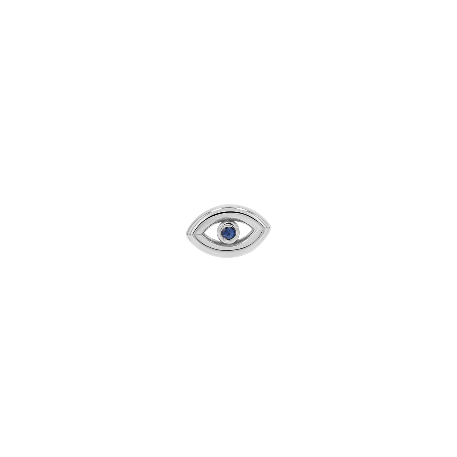 Bezel Set Evil Eye Stud Earrings
