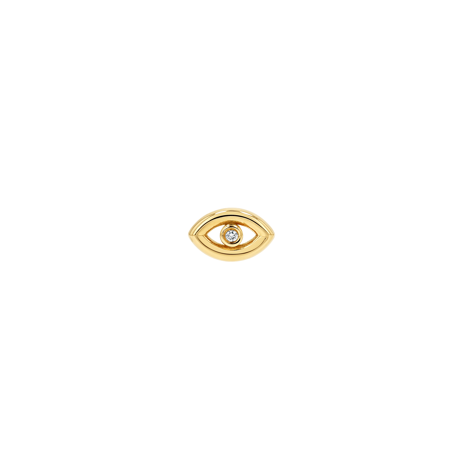 Bezel Set Evil Eye Stud Earrings