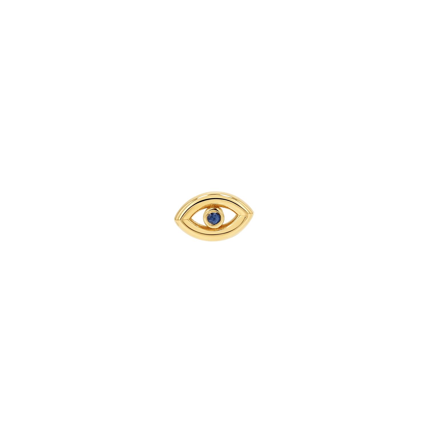 Bezel Set Evil Eye Stud Earrings