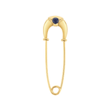 Kids Blue Sapphire Horseshoe Pin