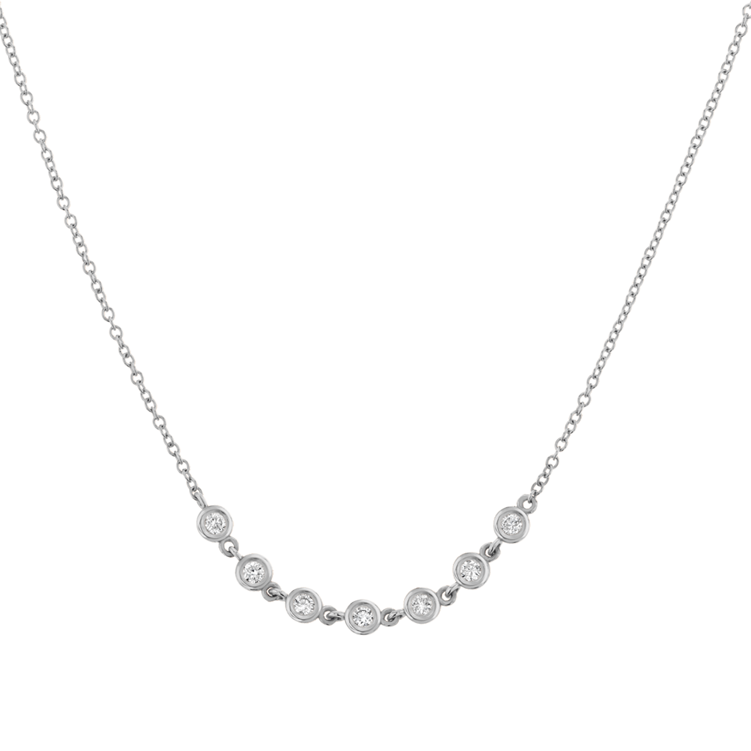 Diamond Bezel Station Necklace