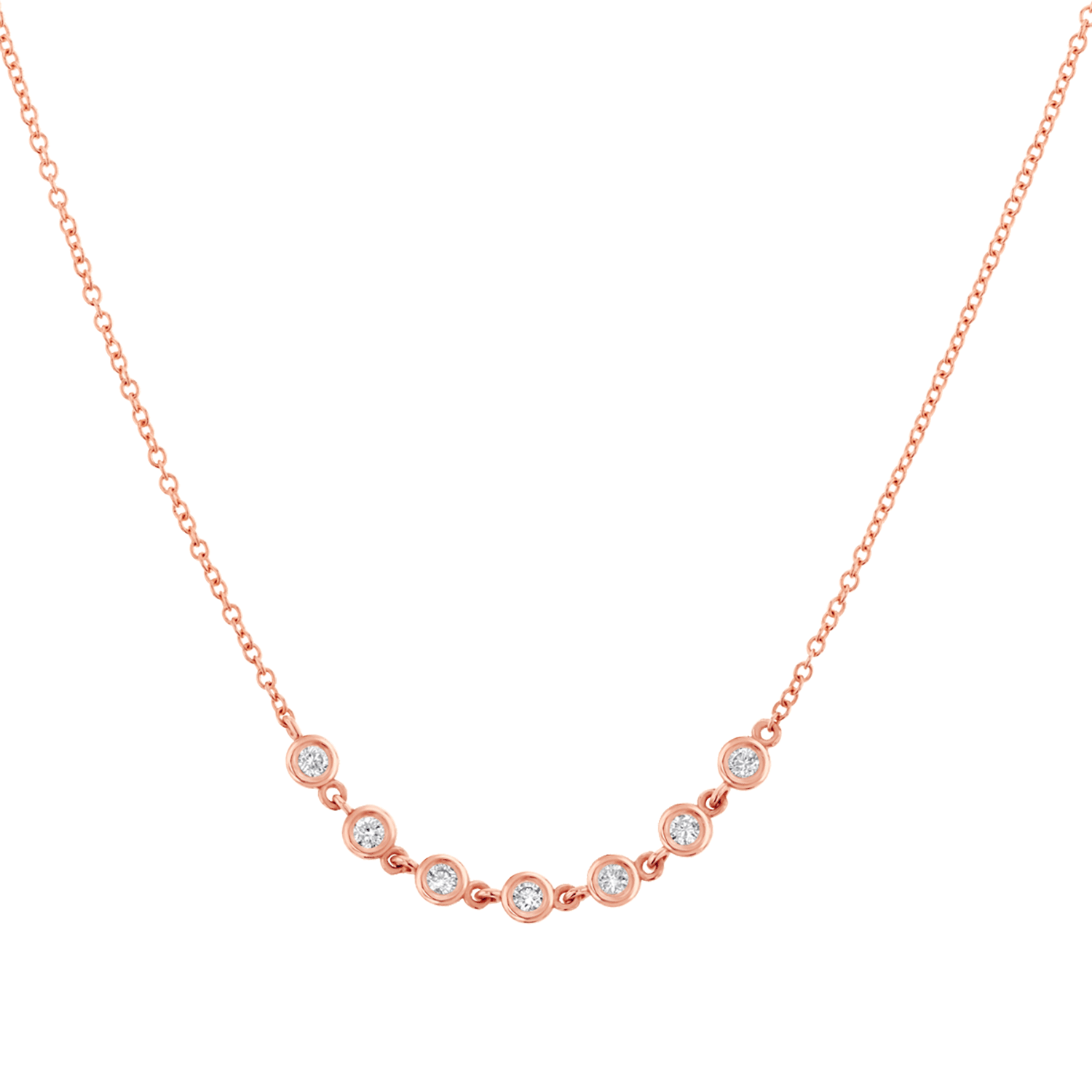 Diamond Bezel Station Necklace