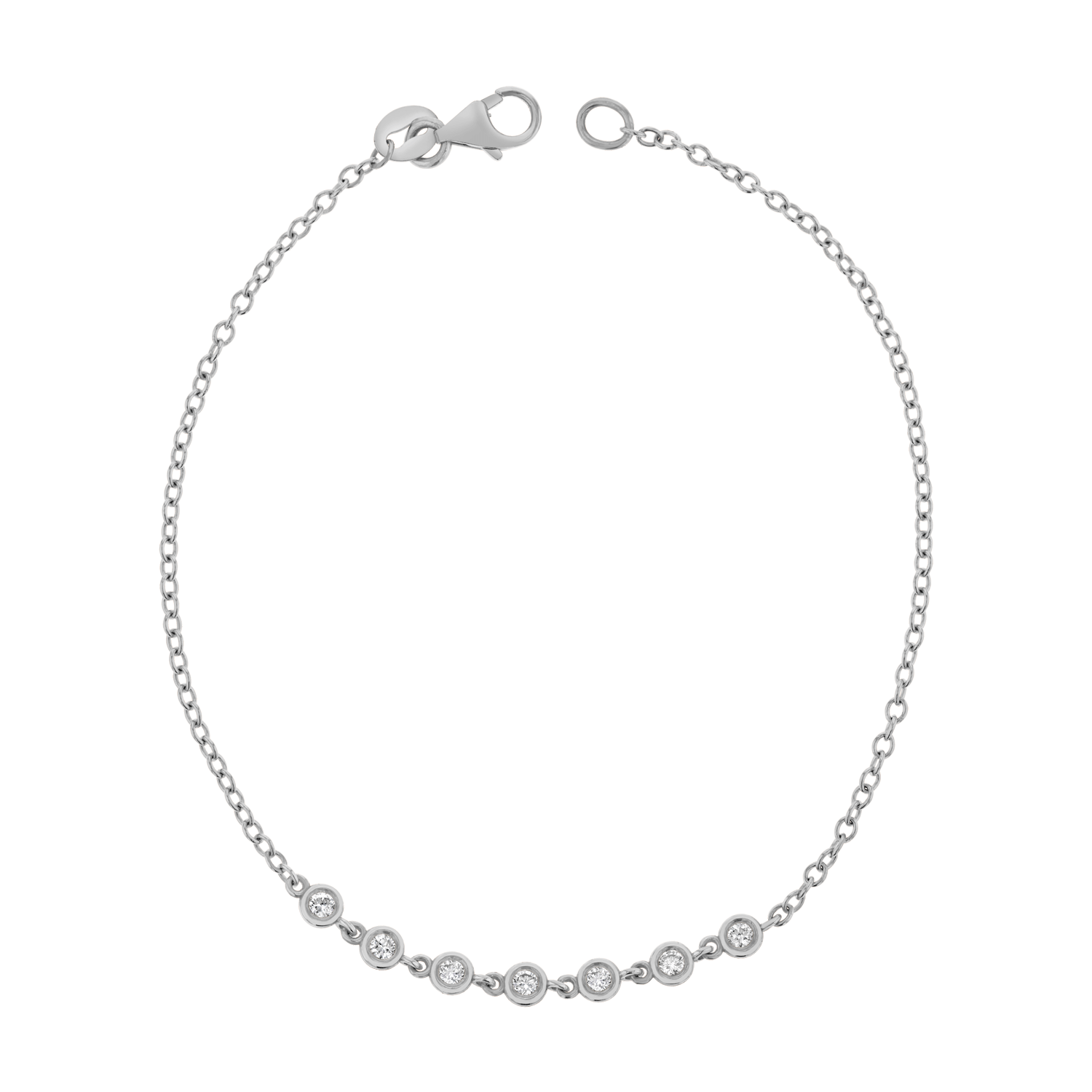 Diamond Bezel Station Bracelet
