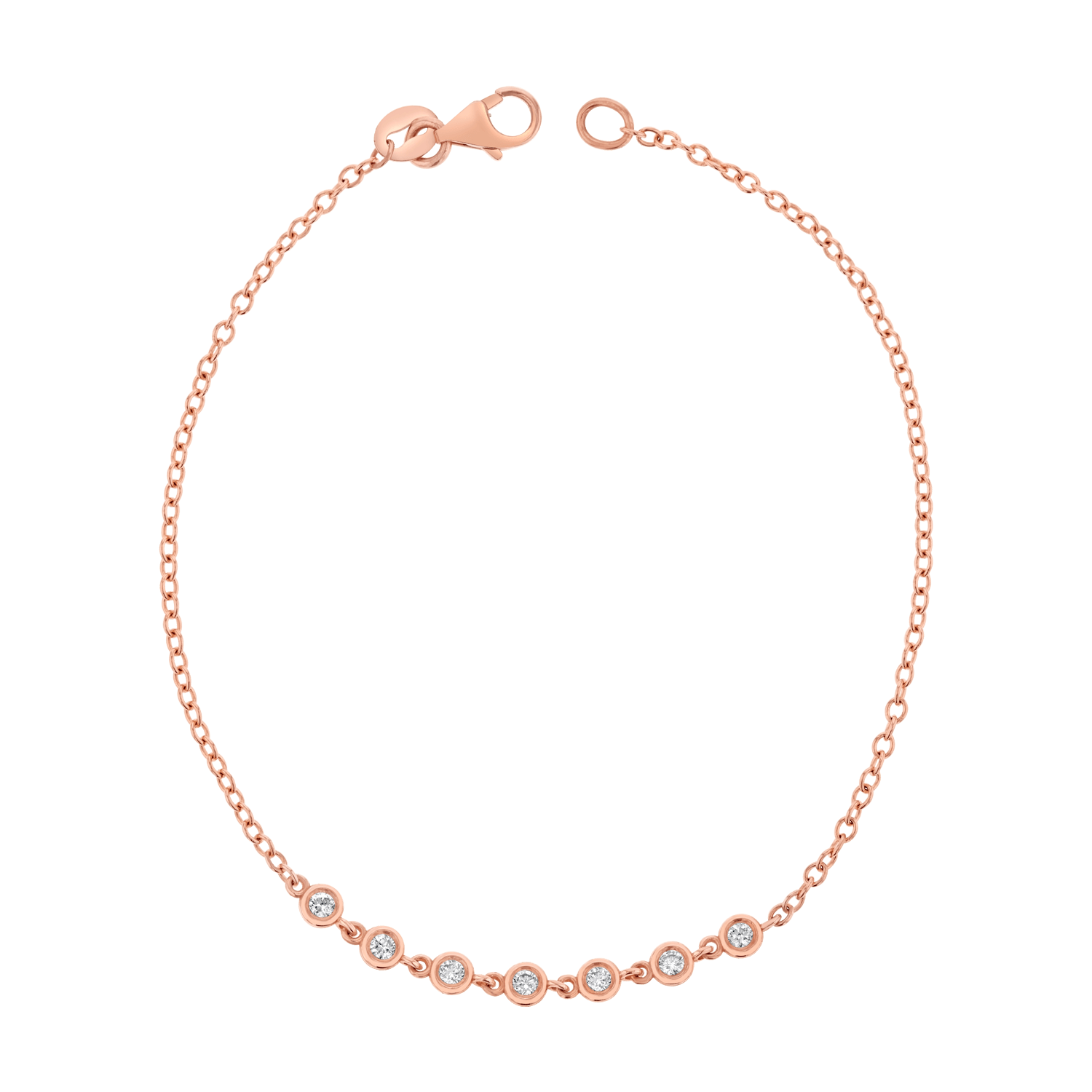 Diamond Bezel Station Bracelet