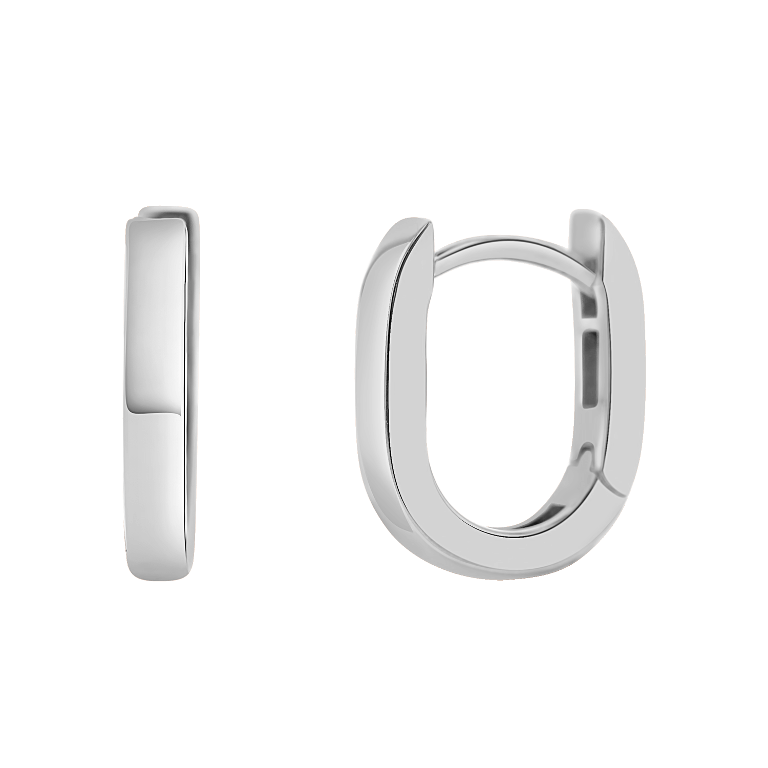 Petite Paper Clip Huggie Hoop Earrings