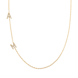 Diamond Asymmetrical Multi Initial Necklace