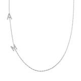 Diamond Asymmetrical Multi Initial Necklace