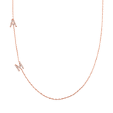 Diamond Asymmetrical Multi Initial Necklace
