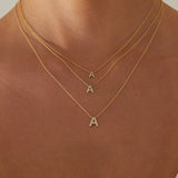 Diamond Pave Letter Necklace