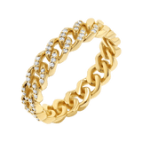 Diamond Pave Cuban Link Ring