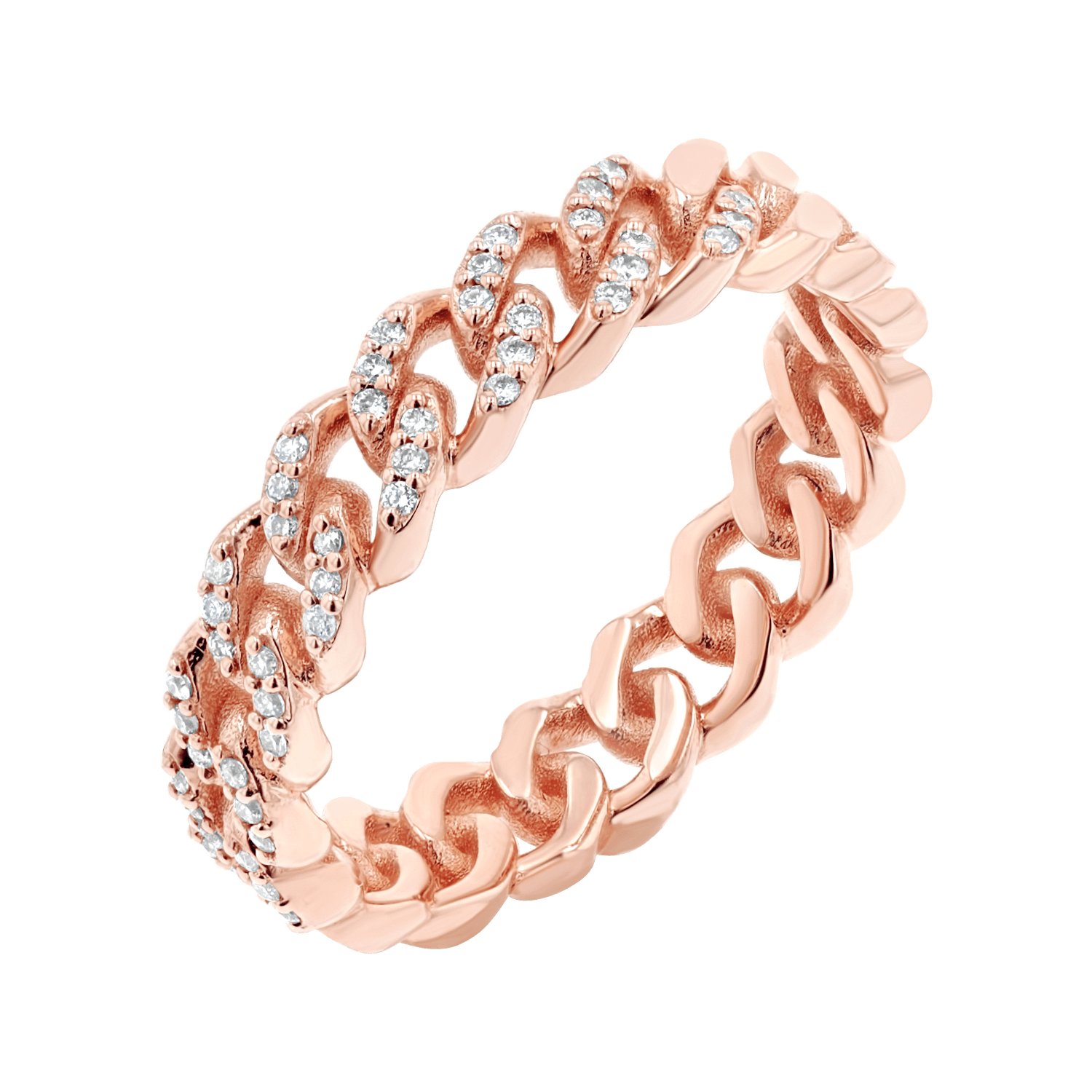 Diamond Pave Cuban Link Ring