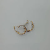 Two-Tone Double Hoop Earrings