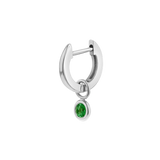 Gemstone Drop Huggies Hoops