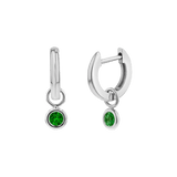 Gemstone Drop Huggies Hoops