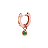 Gemstone Drop Huggies Hoops