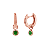 Gemstone Drop Huggies Hoops