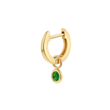 Gemstone Drop Huggies Hoops