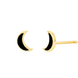 Enamel Moon Earrings