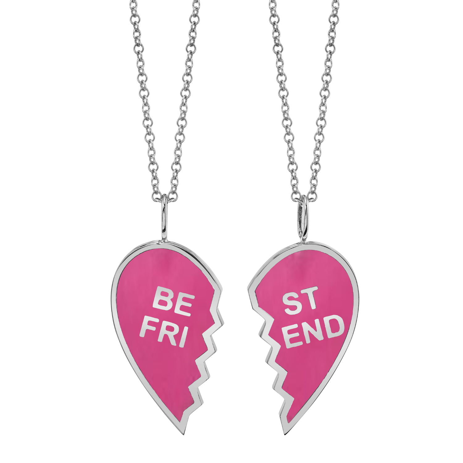 Enamel Best Friend Necklaces (Set of 2)