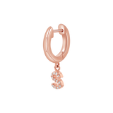 Diamond Initial Charm Drop Huggies