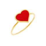 Enamel Heart Ring